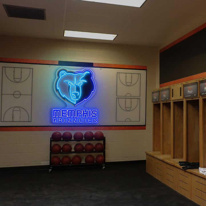 Memphis Grizzlies LED Neon Sign – Premium Neon Light for Basketball Fans & Game Rooms