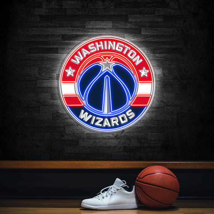 Washington Wizards LED Neon Sign – Premium Neon Light for Basketball Fans & Game Rooms