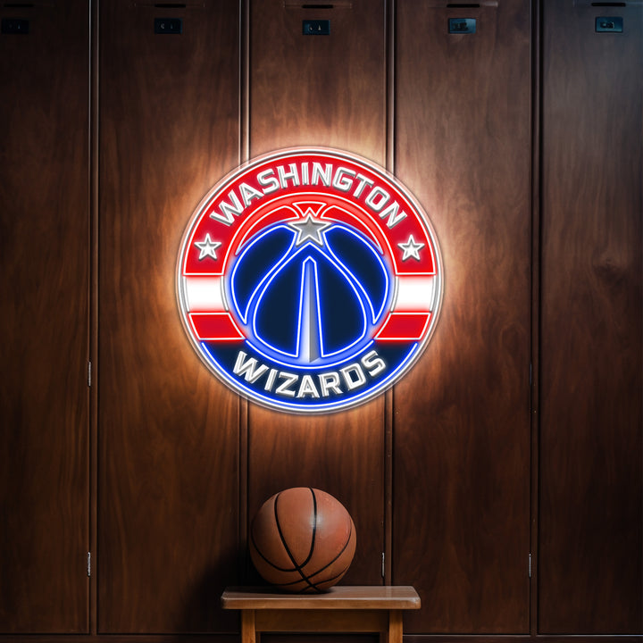 Washington Wizards LED Neon Sign – Premium Neon Light for Basketball Fans & Game Rooms
