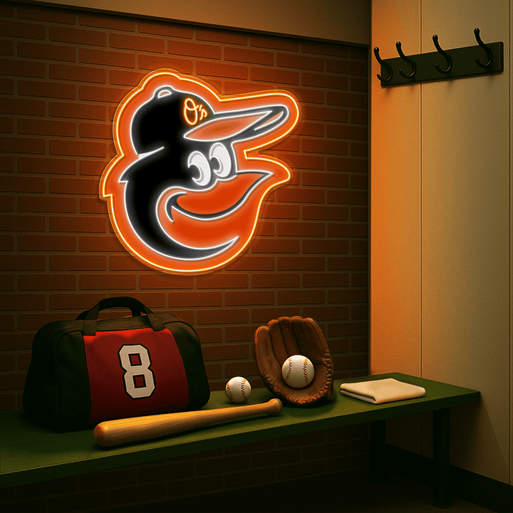 Baltimore Orioles LED Neon Sign – Premium Neon Light for Baseball Fans & Game Rooms