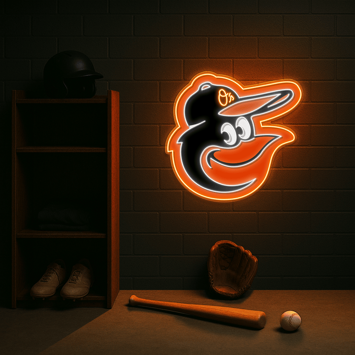 Baltimore Orioles LED Neon Sign – Premium Neon Light for Baseball Fans & Game Rooms