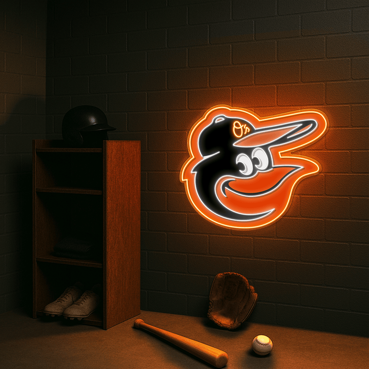 Baltimore Orioles LED Neon Sign – Premium Neon Light for Baseball Fans & Game Rooms