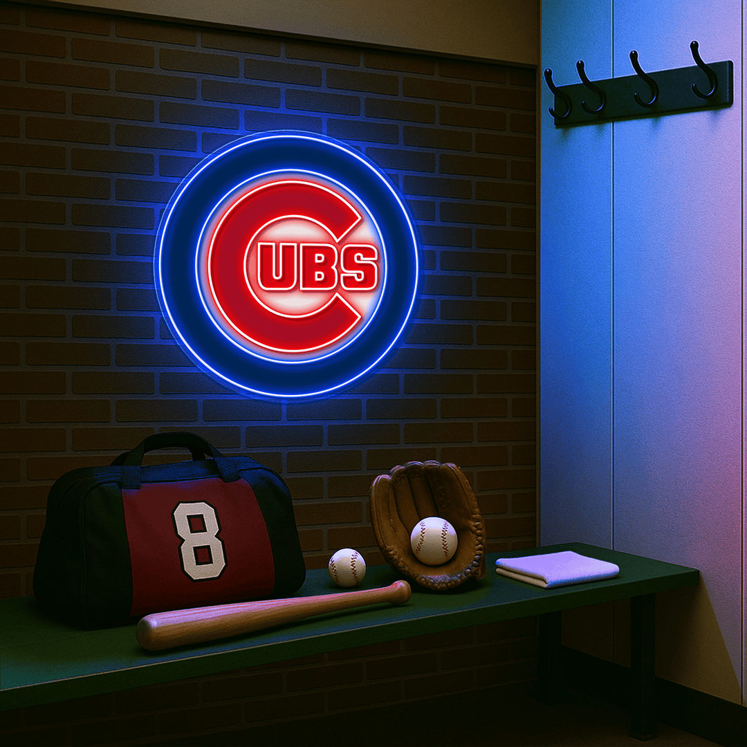 Chicago Cubs LED Neon Sign – Premium Neon Light for Baseball Fans & Game Rooms