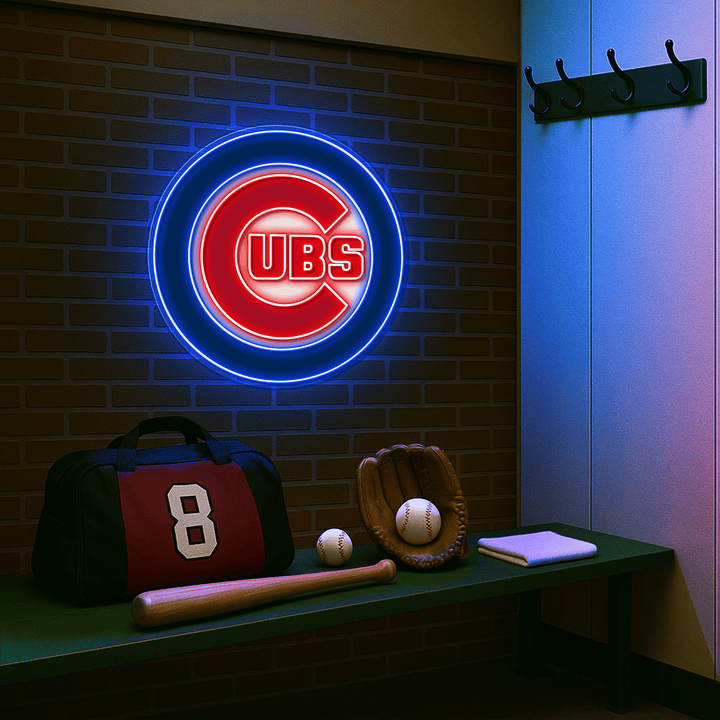 Chicago Cubs LED Neon Sign – Premium Neon Light for Baseball Fans & Game Rooms