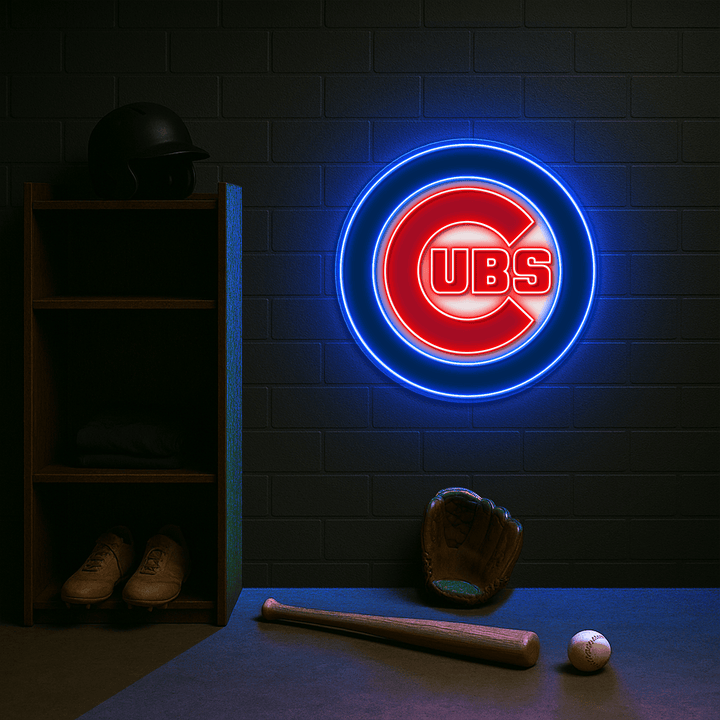 Chicago Cubs LED Neon Sign – Premium Neon Light for Baseball Fans & Game Rooms