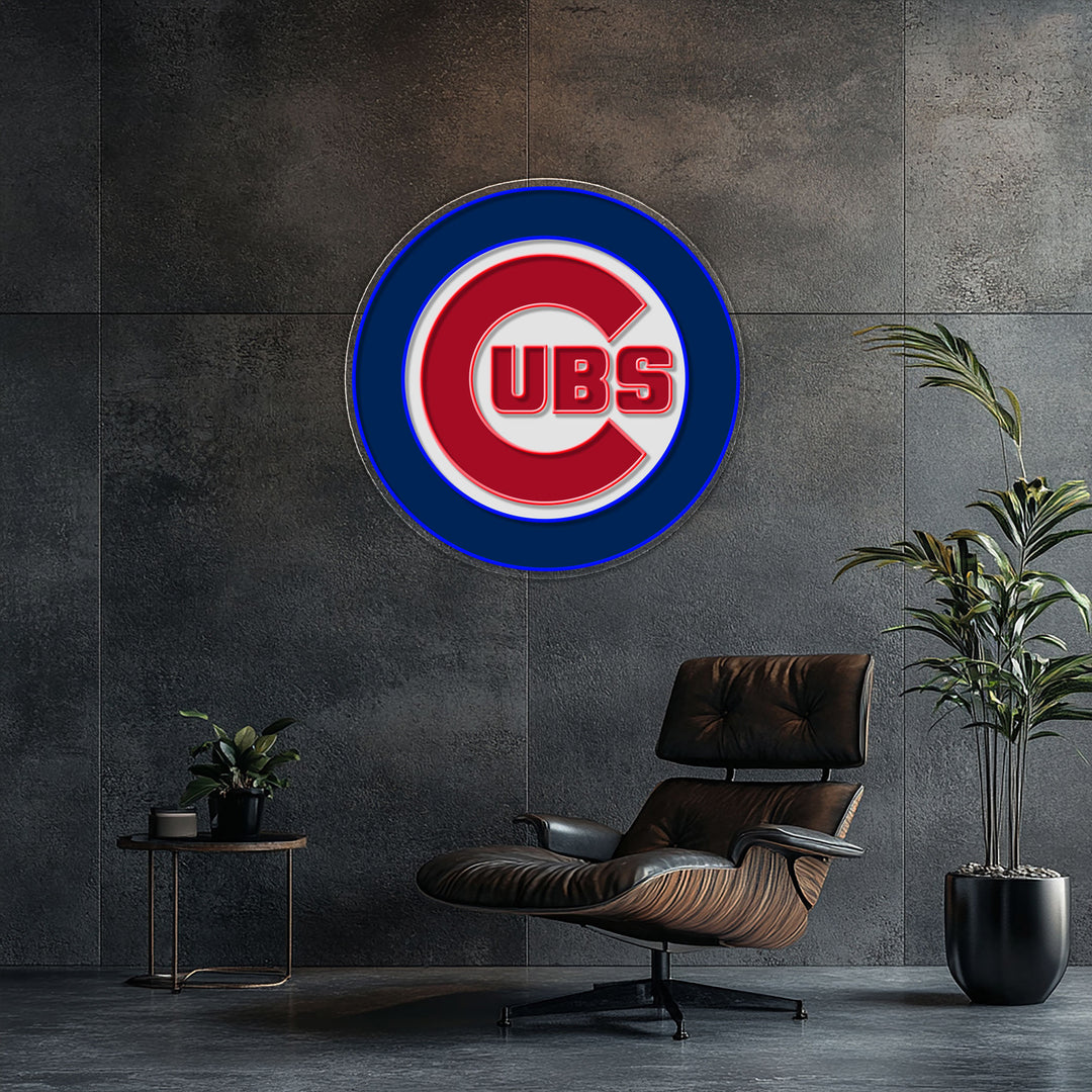 Chicago Cubs LED Neon Sign – Premium Neon Light for Baseball Fans & Game Rooms