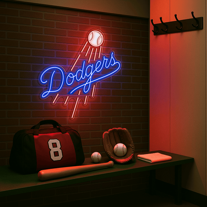 Los Angeles Dodgers LED Neon Sign – Premium Neon Light for Baseball Fans & Game Rooms