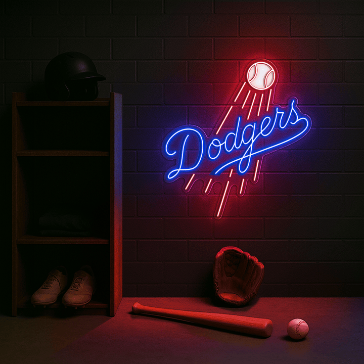 Los Angeles Dodgers LED Neon Sign – Premium Neon Light for Baseball Fans & Game Rooms