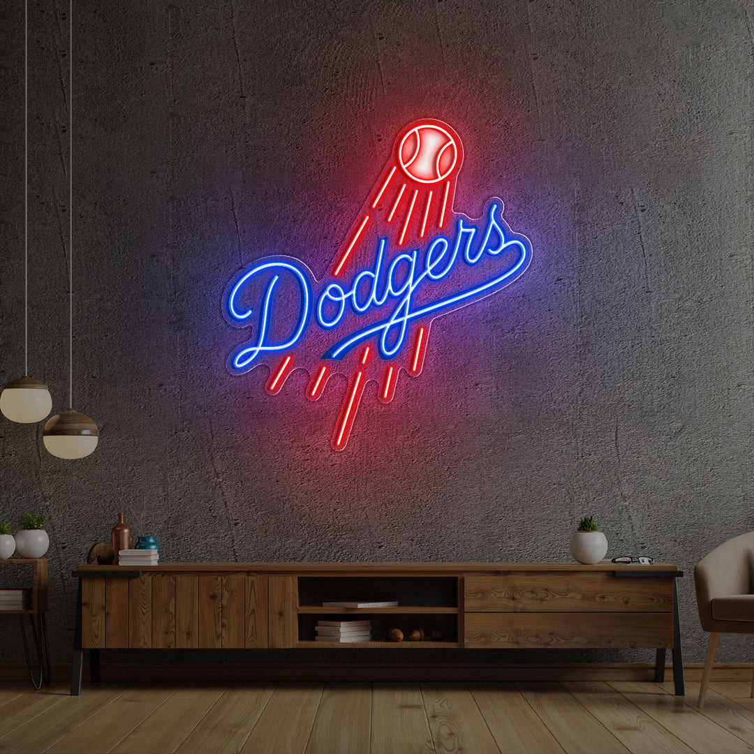 Los Angeles Dodgers LED Neon Sign – Premium Neon Light for Baseball Fans & Game Rooms