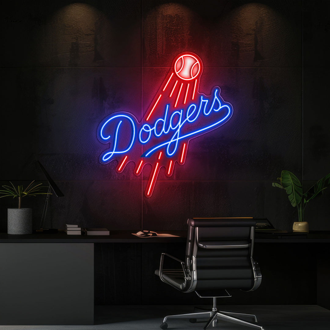 Los Angeles Dodgers LED Neon Sign – Premium Neon Light for Baseball Fans & Game Rooms