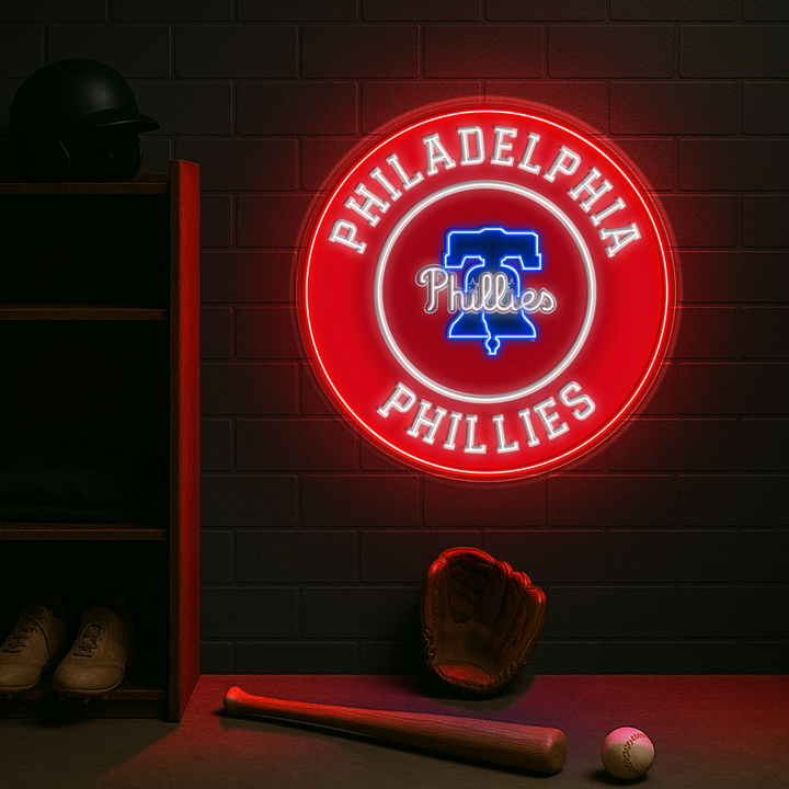 Philadelphia Phillies Rounded Logo LED Neon Sign – Premium Neon Light