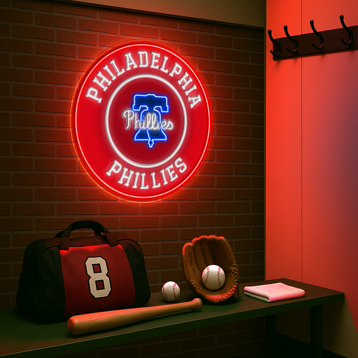 Philadelphia Phillies Rounded Logo LED Neon Sign – Premium Neon Light