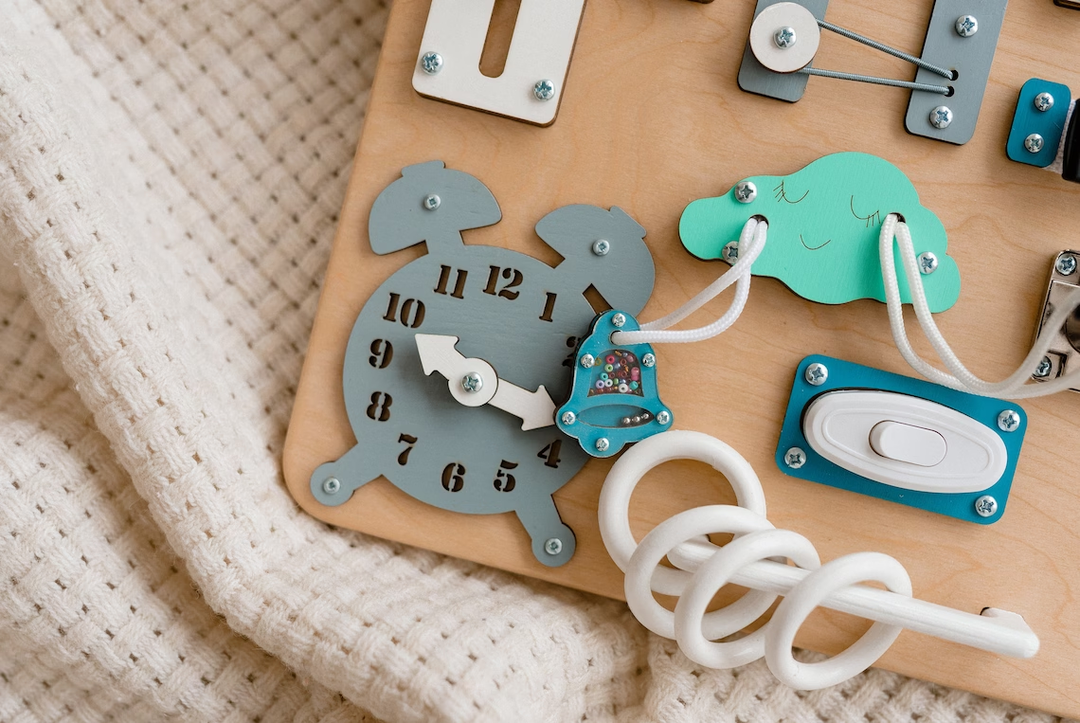 Busy Board for Toddler, Activity Board, Toddler Gift, Montessori Board, Developing Board, Wooden Sensory Board, 1st Birthday Gift, Fidget Toy