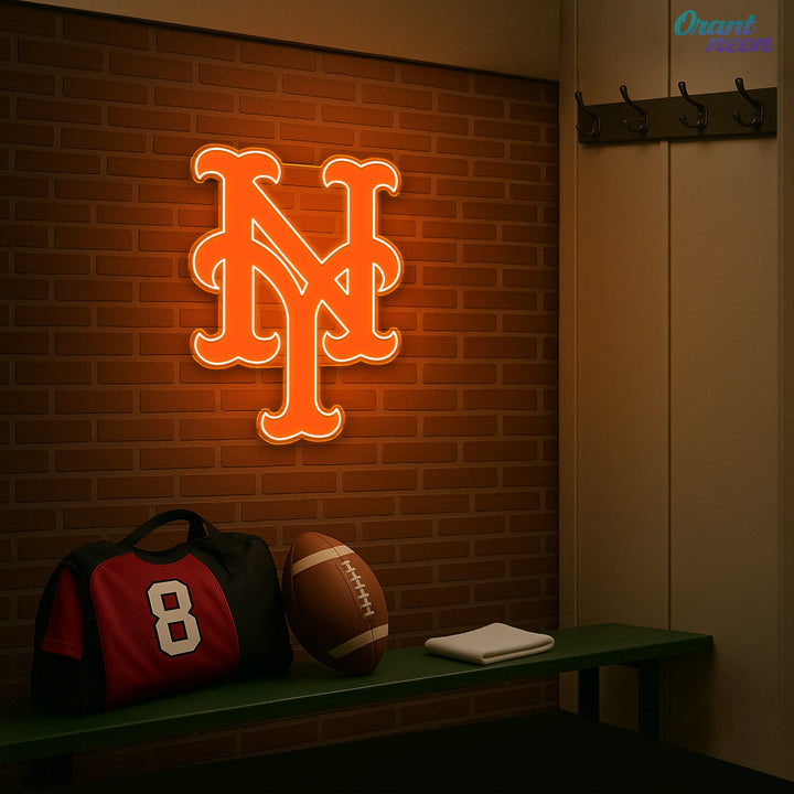 🧡 "Empire Heat" – NY Mets Neon Wall Art