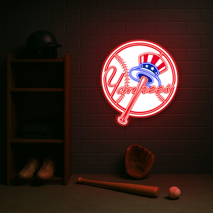 Official-Inspired New York Yankees Neon Light – LED Sign for Sports Fans & MLB Decor