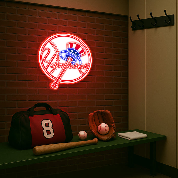 Official-Inspired New York Yankees Neon Light – LED Sign for Sports Fans & MLB Decor
