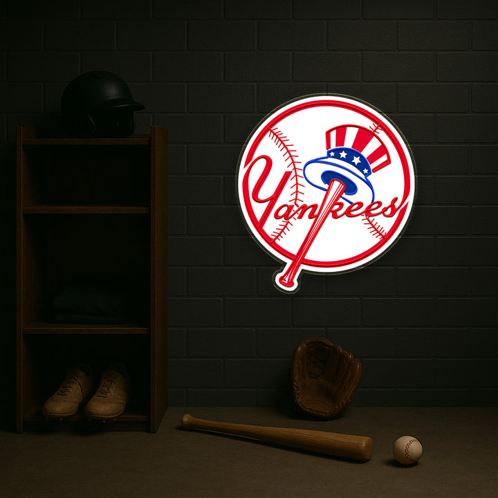 Official-Inspired New York Yankees Neon Light – LED Sign for Sports Fans & MLB Decor