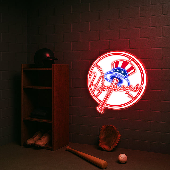 Official-Inspired New York Yankees Neon Light – LED Sign for Sports Fans & MLB Decor