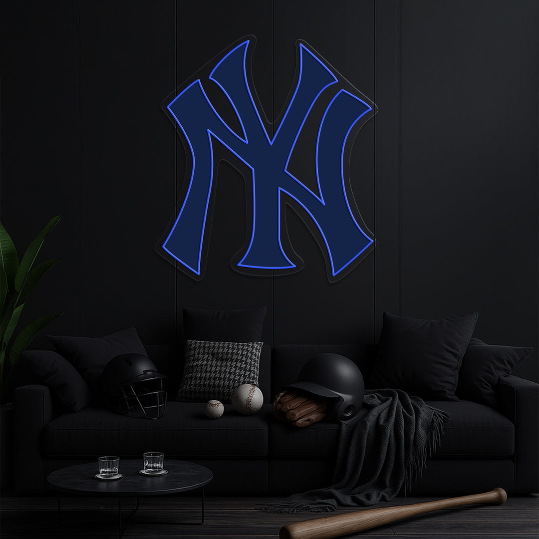 “Empire Glow” – Minimal Yankees Neon Sign for True Bronx Bombers Devotees