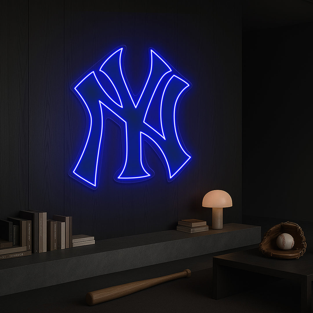 “Empire Glow” – Minimal Yankees Neon Sign for True Bronx Bombers Devotees