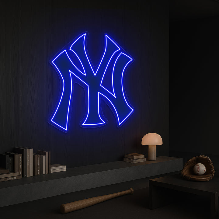 “Empire Glow” – Minimal Yankees Neon Sign for True Bronx Bombers Devotees