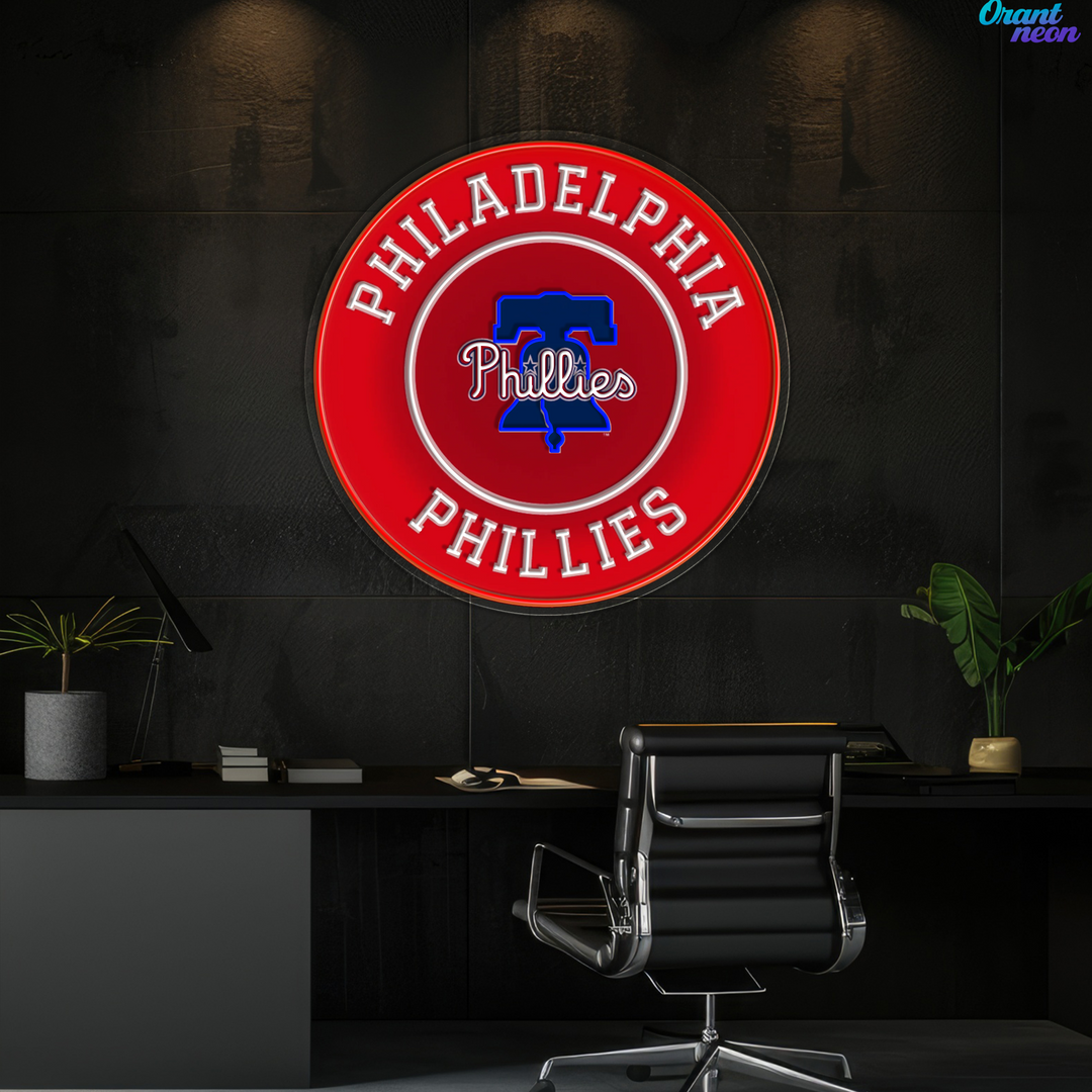 Philadelphia Phillies Rounded Logo LED Neon Sign – Premium Neon Light