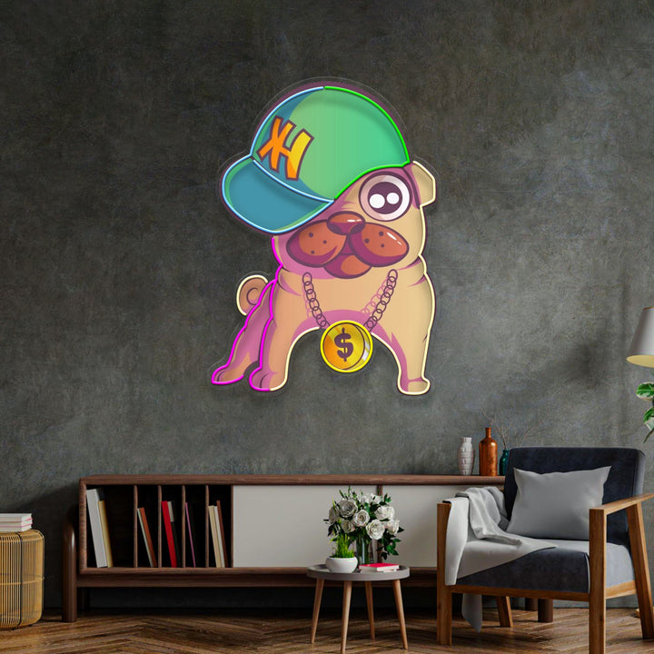 Cute Pug LED Neon Sign Light Pop Art