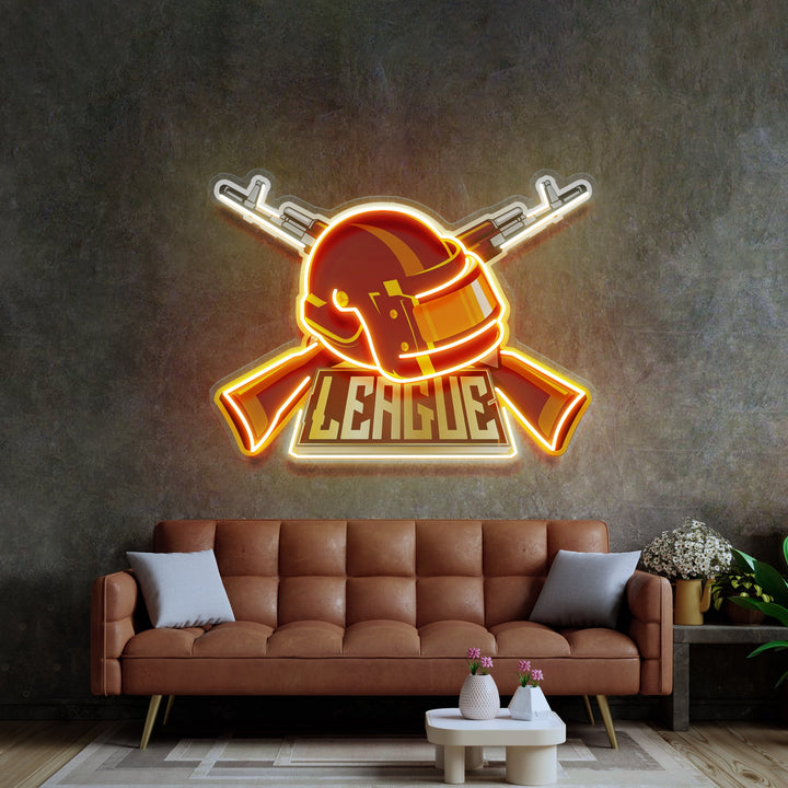 Gun And Hat LED Neon Sign Light Pop Art