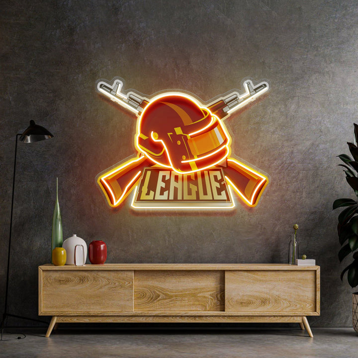 Gun And Hat LED Neon Sign Light Pop Art