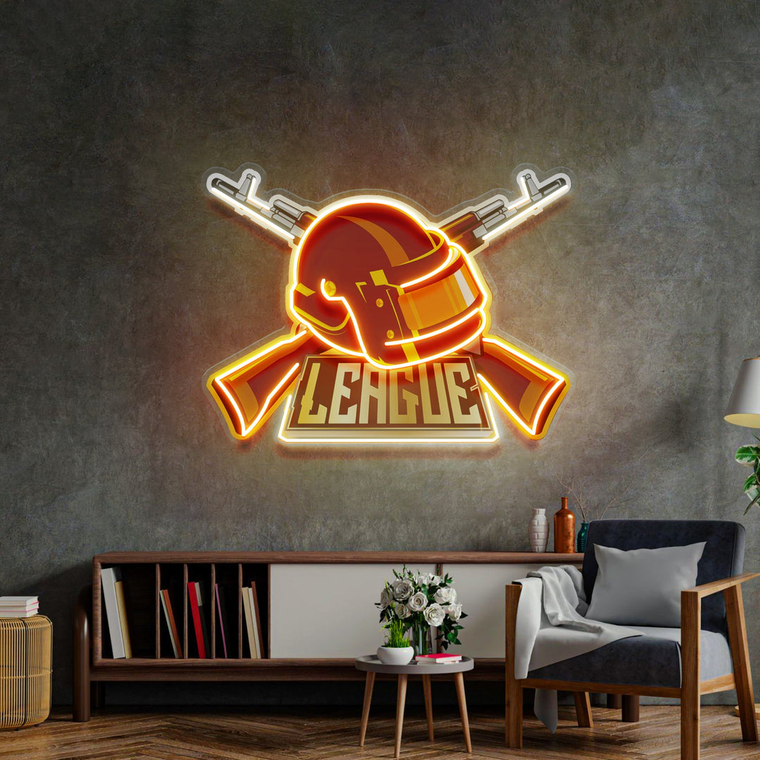 Gun And Hat LED Neon Sign Light Pop Art