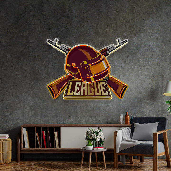 Gun And Hat LED Neon Sign Light Pop Art