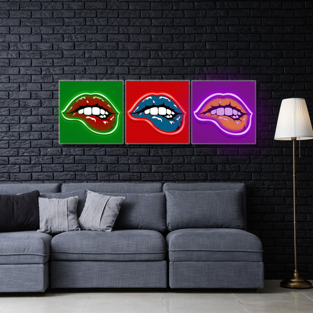 "Pop Art Lips" Neon x Acrylic Artwork