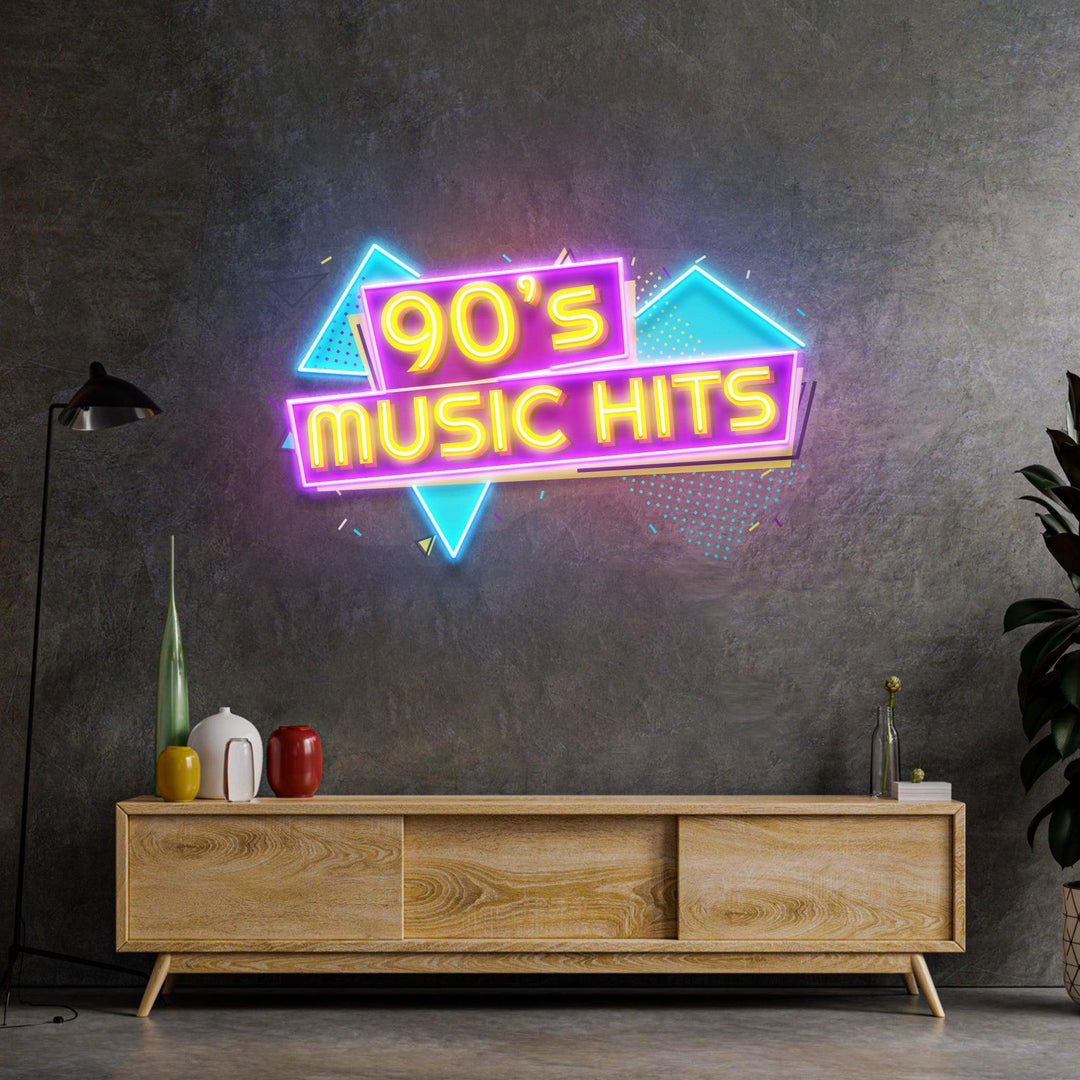 90s Music Hits Led Neon Acrylic Artwork