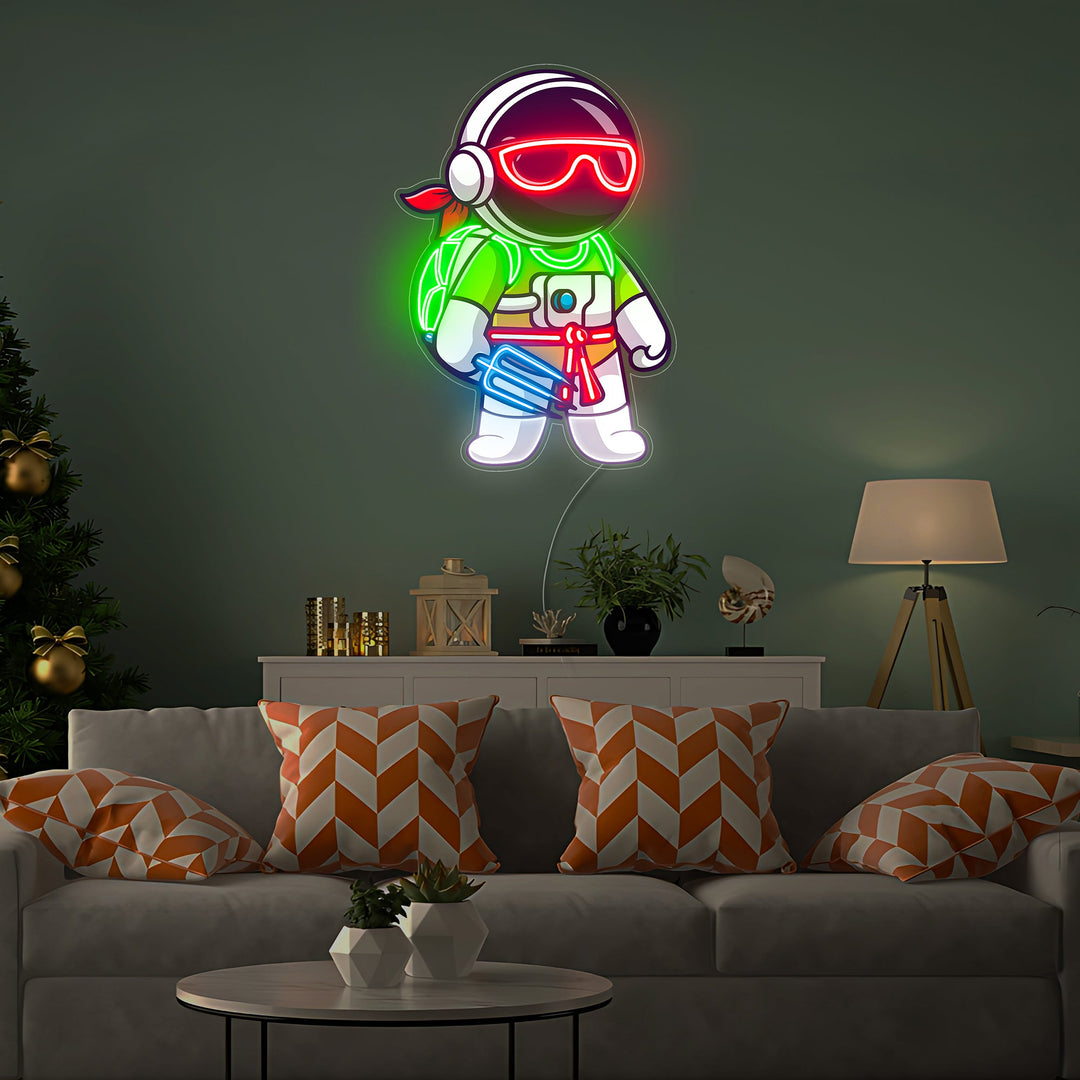 Astronaut Ninja Led Neon Acrylic Artwork