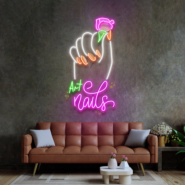 Art Nail LED Neon Sign Light Pop Art