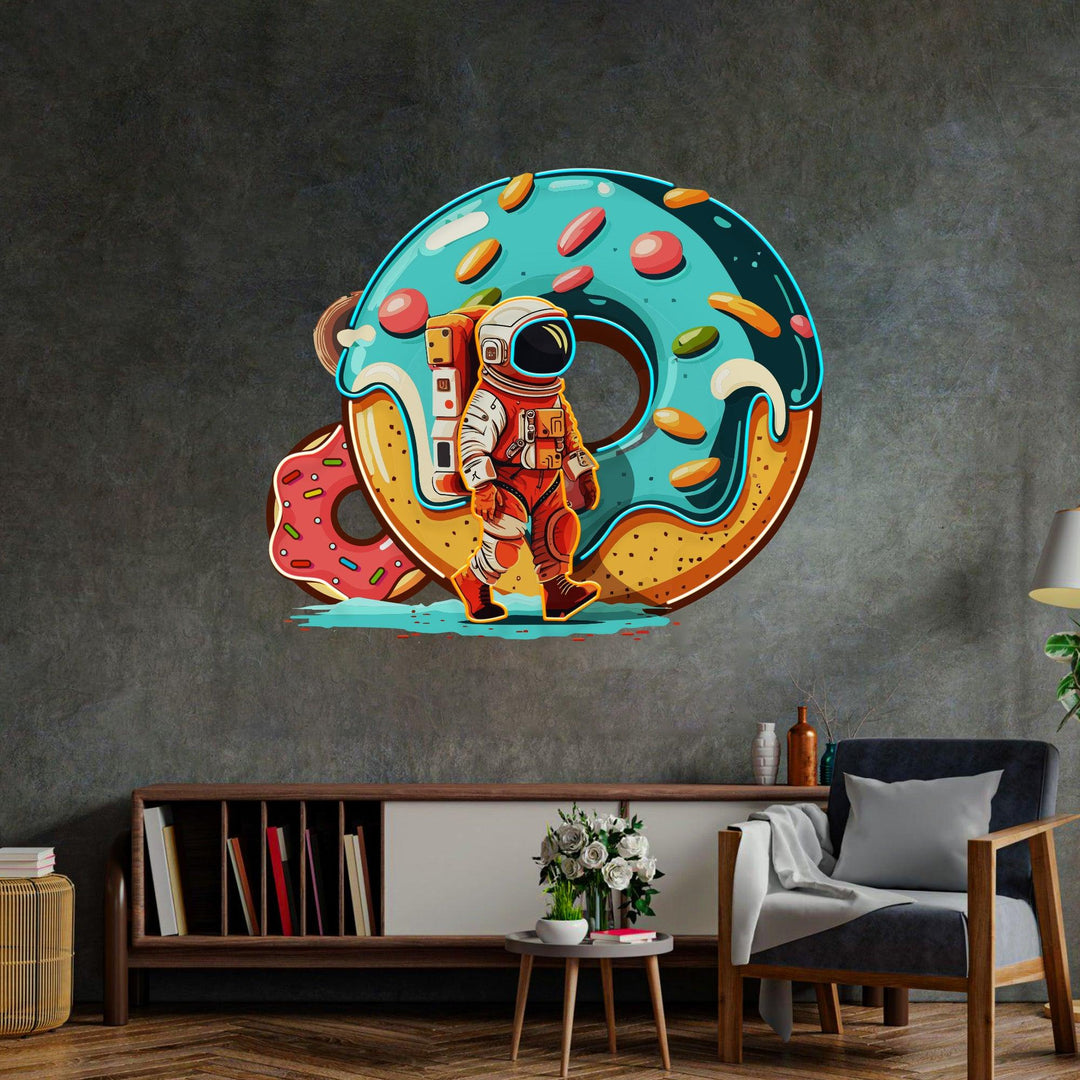 Astronaut Donut Led Neon Acrylic Artwork