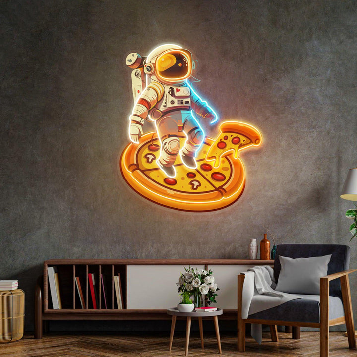 Astronaut Pizza Led Neon Acrylic Artwork