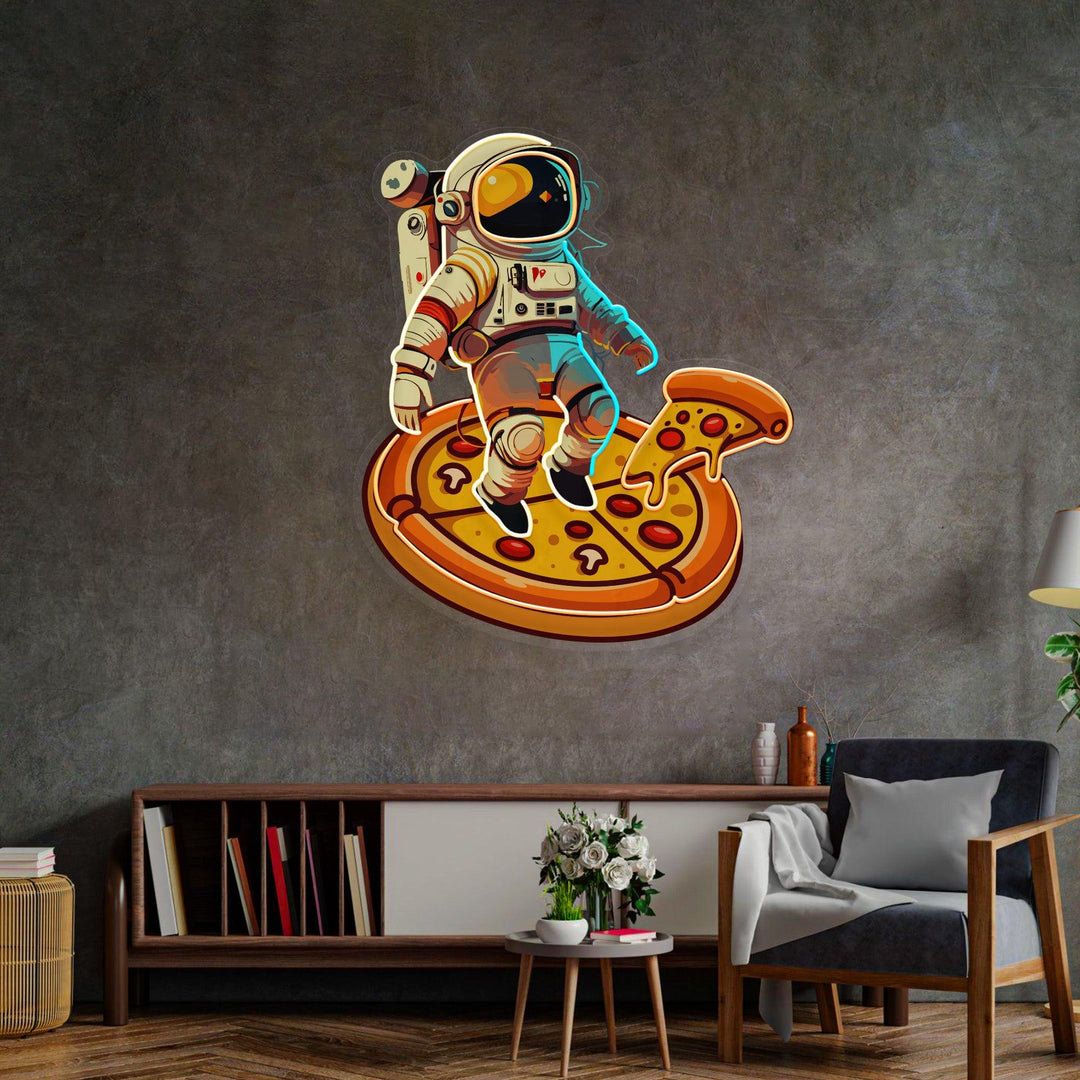 Astronaut Pizza Led Neon Acrylic Artwork