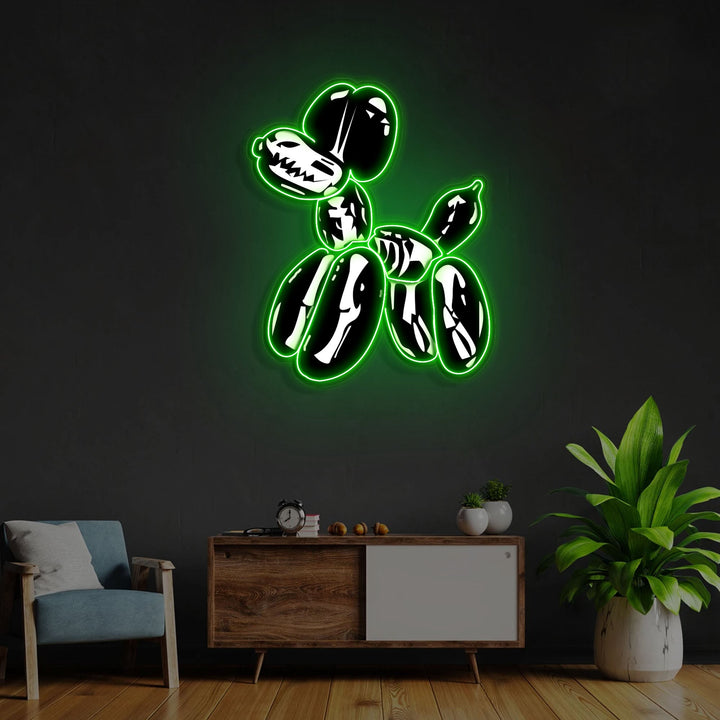 "Balloon Dog X-Ray" Neon x Acrylic Artwork