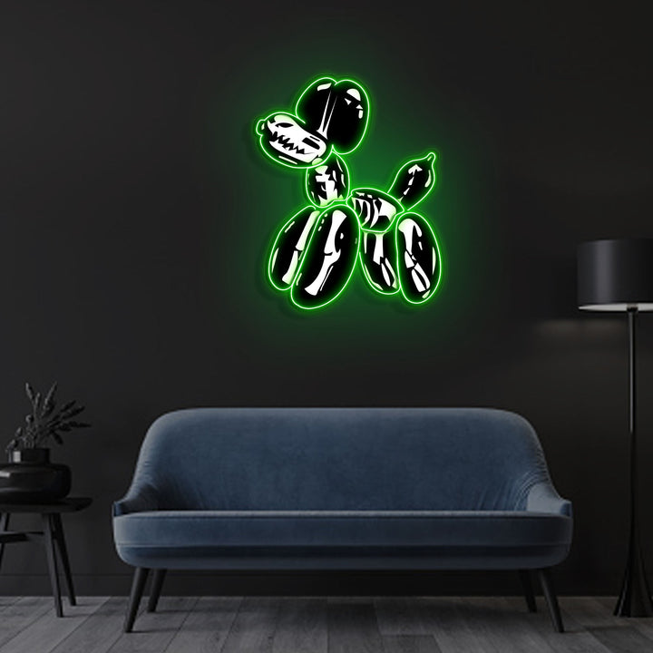 "Balloon Dog X-Ray" Neon x Acrylic Artwork