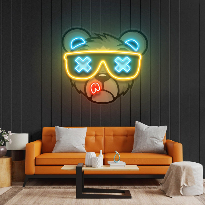 Bear Led Neon Acrylic Artwork