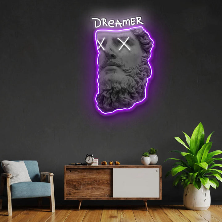 "Dreamer" Neon x Acrylic Artwork