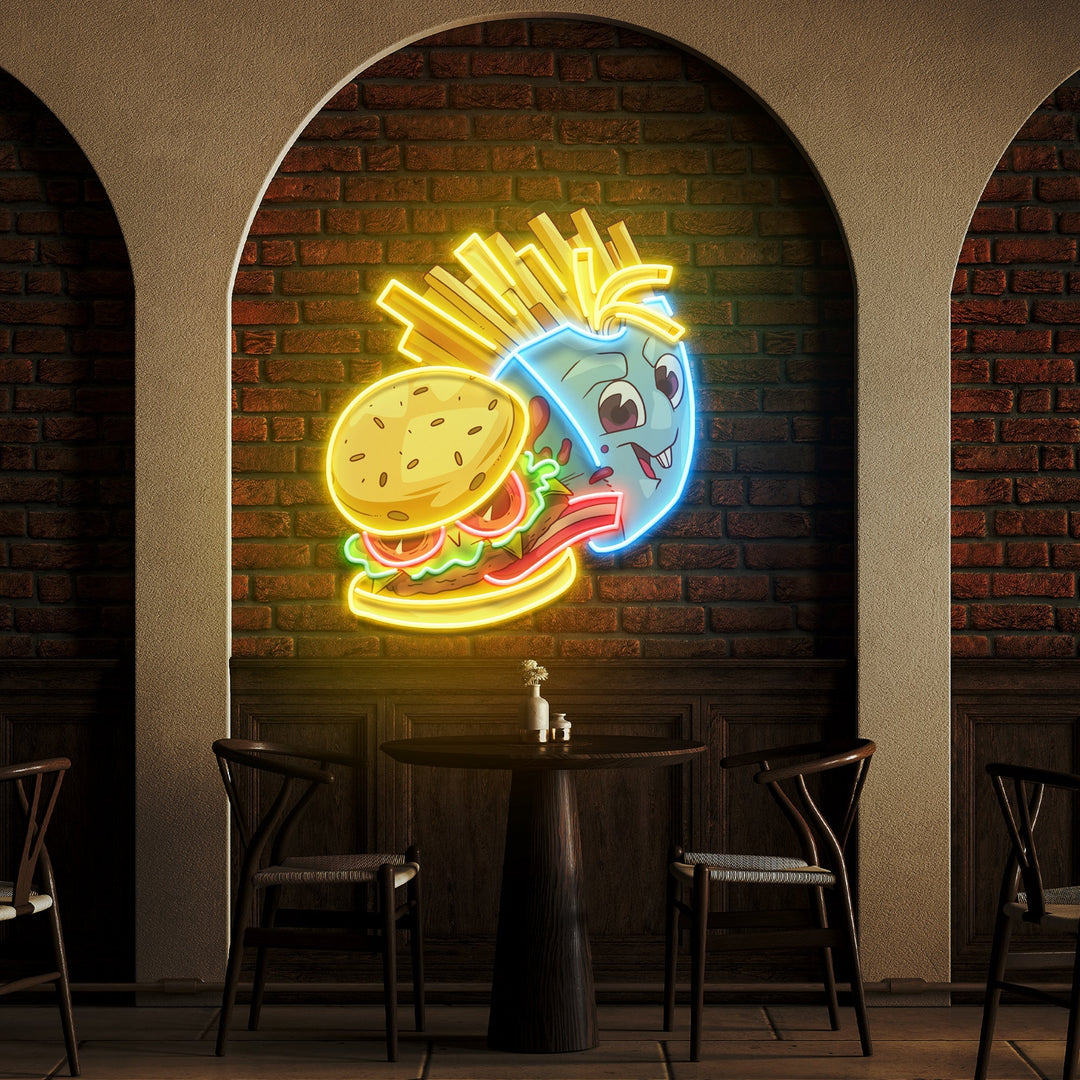 Food Monster Artwork Led Neon Sign Light