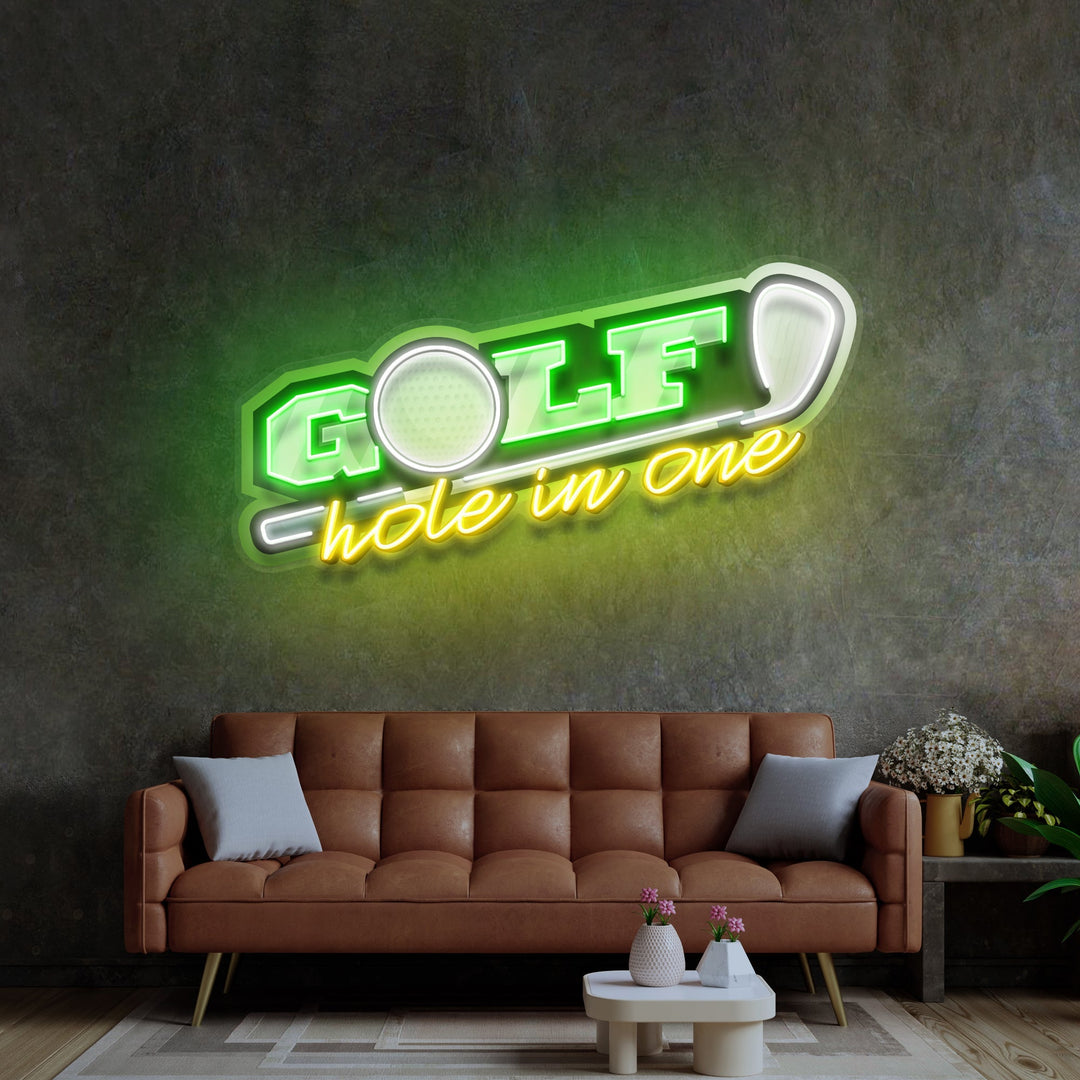 Golf Hole in one Led Neon Acrylic Artwork