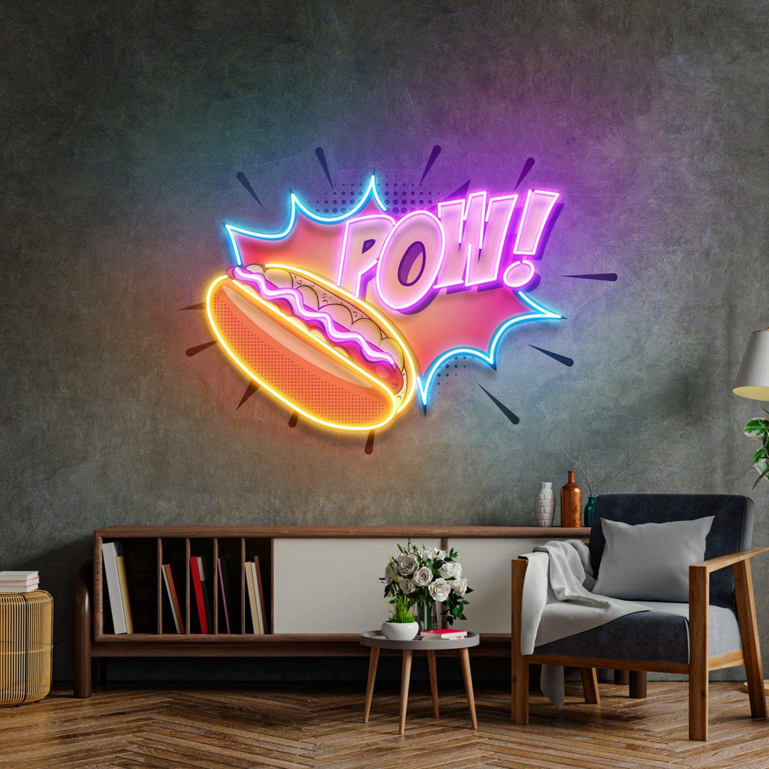 Hot Dog Led Neon Acrylic Artwork