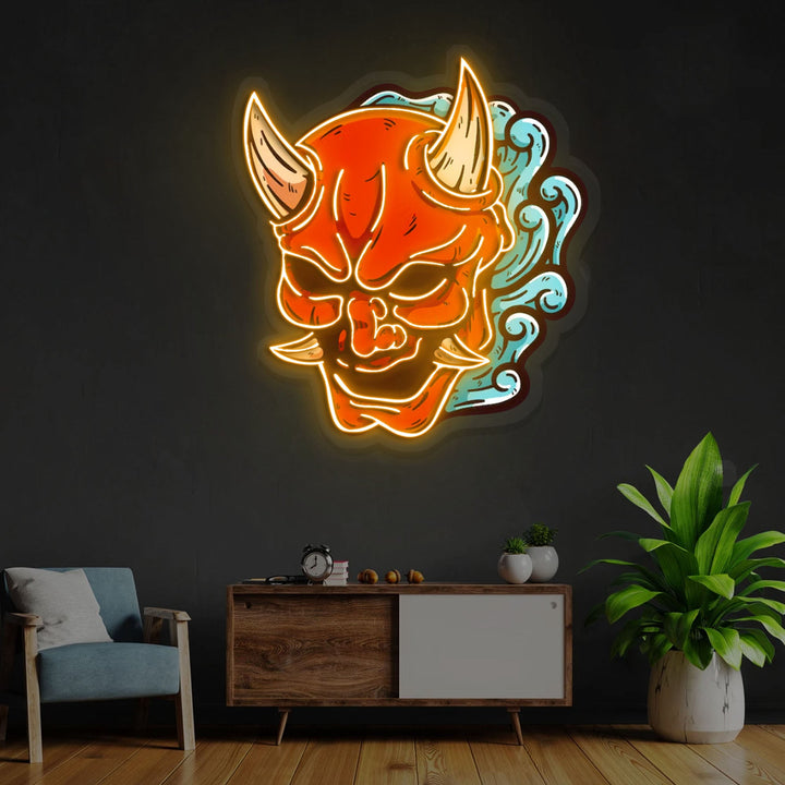 "Hannya Mask" Neon x Acrylic Artwork