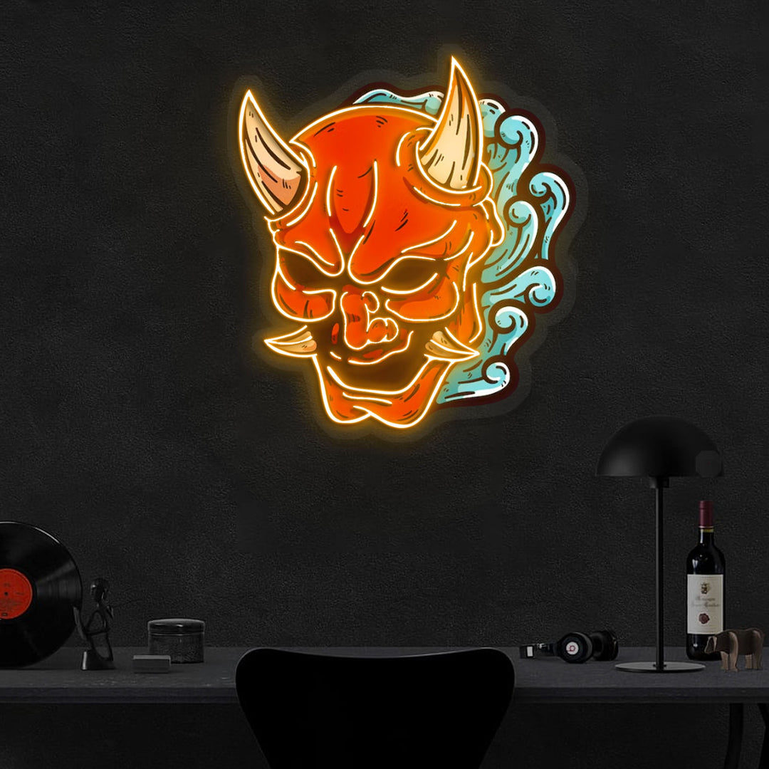 "Hannya Mask" Neon x Acrylic Artwork