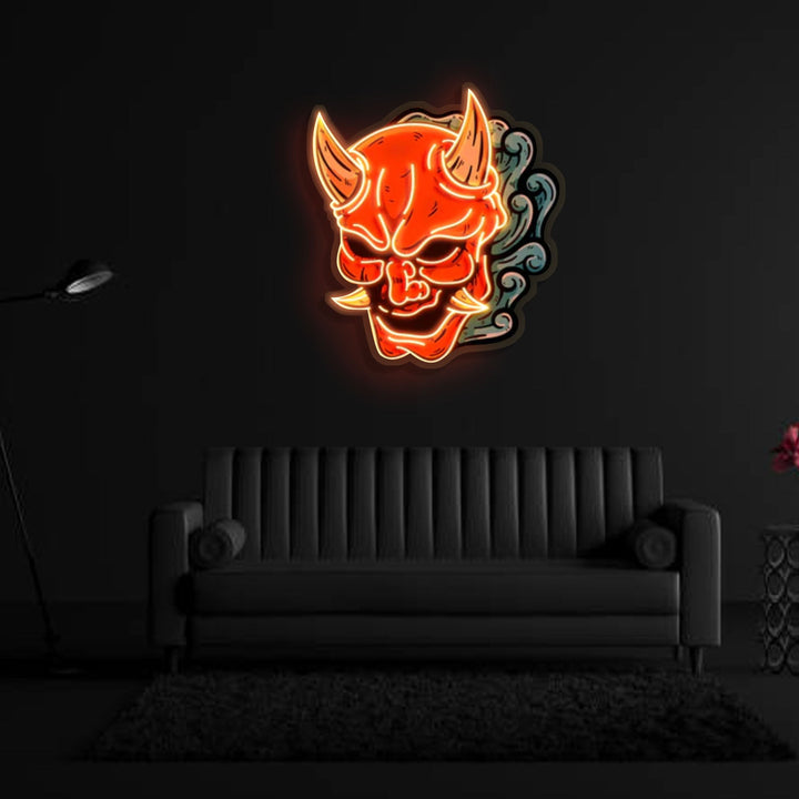 "Hannya Mask" Neon x Acrylic Artwork