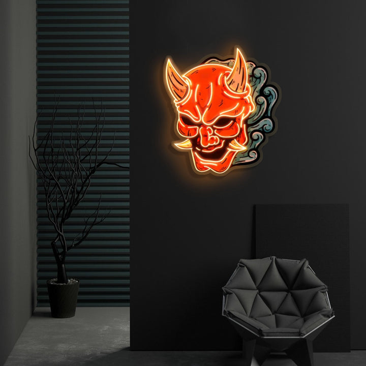 "Hannya Mask" Neon x Acrylic Artwork