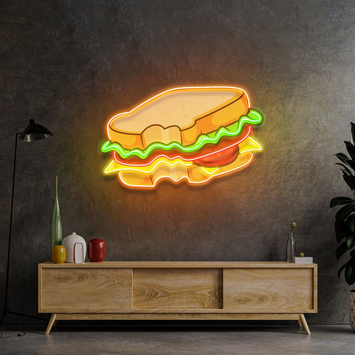 Hot Cheese Sandwich LED Neon Sign Light Pop Art